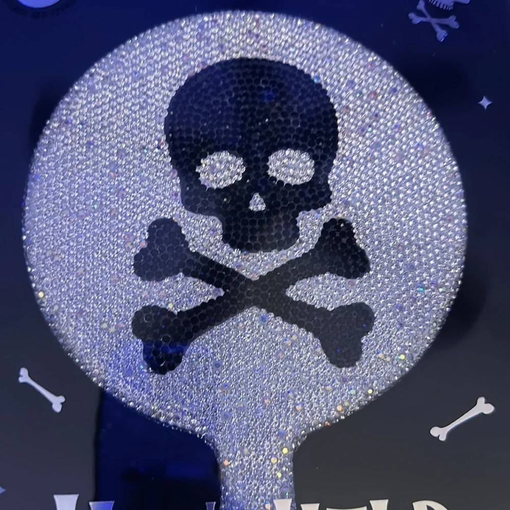 New Halloween skull handheld bling mirror💀☠️💀☠️💎💎💎